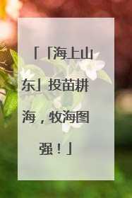 「海上山东」投苗耕海，牧海图强！