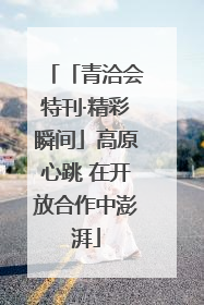 「青洽会特刊·精彩瞬间」高原心跳 在开放合作中澎湃