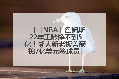 「NBA」詹姆斯22年工龄挣不到5亿！湖人新老板曾豪掷7亿美元签球员
