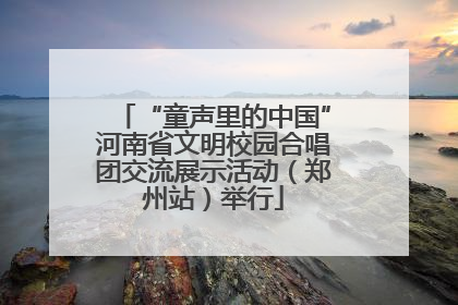 “童声里的中国”河南省文明校园合唱团交流展示活动（郑州站）举行