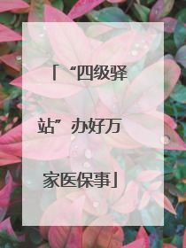 “四级驿站”办好万家医保事