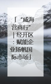 “威海营商行”｜经开区：赋能企业扬帆国际市场