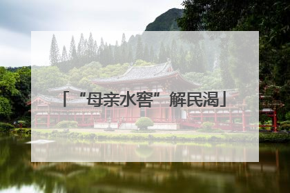 “母亲水窖”解民渴