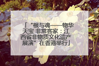 “根与魂——物华天宝 非常客家：江西省非物质文化遗产展演”在香港举行