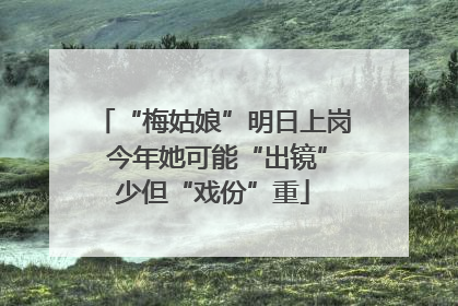 “梅姑娘”明日上岗 今年她可能“出镜”少但“戏份”重