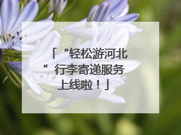 “轻松游河北”行李寄递服务上线啦！
