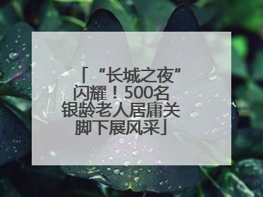 “长城之夜”闪耀！500名银龄老人居庸关脚下展风采