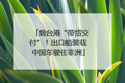 烟台港“带货交付”！出口船装载中国车驶往非洲