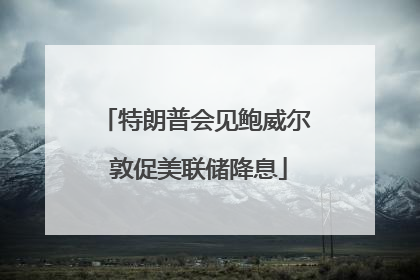 特朗普会见鲍威尔 敦促美联储降息