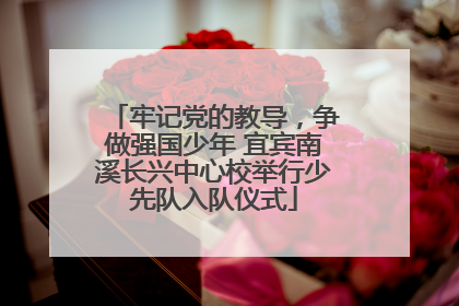 牢记党的教导，争做强国少年 宜宾南溪长兴中心校举行少先队入队仪式