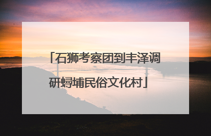 石狮考察团到丰泽调研蟳埔民俗文化村
