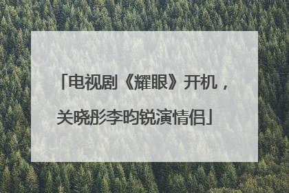 电视剧《耀眼》开机，关晓彤李昀锐演情侣