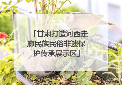 甘肃打造河西走廊民族民俗非遗保护传承展示区