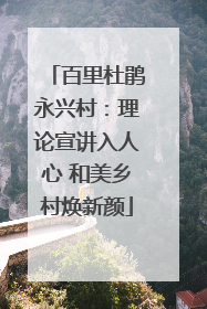 百里杜鹃永兴村：理论宣讲入人心 和美乡村焕新颜