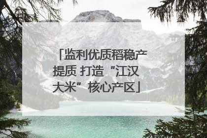 监利优质稻稳产提质 打造“江汉大米”核心产区