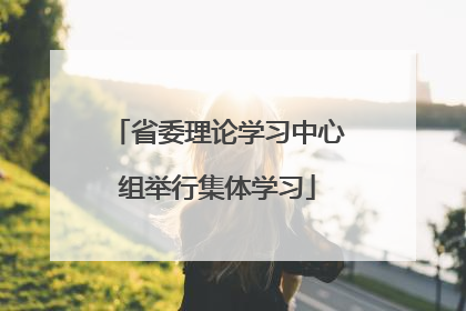 省委理论学习中心组举行集体学习