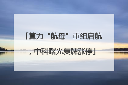 算力“航母”重组启航，中科曙光复牌涨停