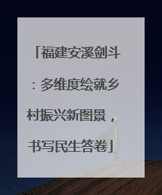 福建安溪剑斗：多维度绘就乡村振兴新图景，书写民生答卷