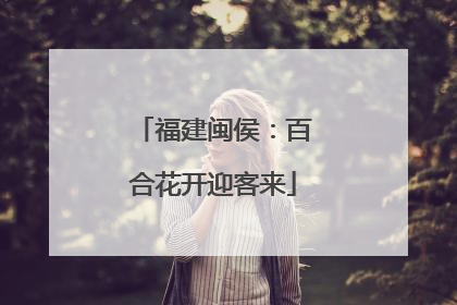 福建闽侯：百合花开迎客来