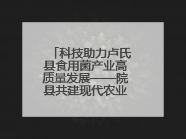 科技助力卢氏县食用菌产业高质量发展——院县共建现代农业科技示范县