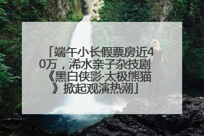 端午小长假票房近40万，浠水亲子杂技剧《黑白侠影·太极熊猫》掀起观演热潮