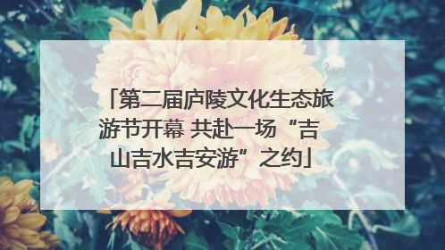 第二届庐陵文化生态旅游节开幕 共赴一场“吉山吉水吉安游”之约