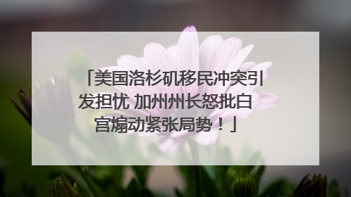 美国洛杉矶移民冲突引发担忧 加州州长怒批白宫煽动紧张局势！