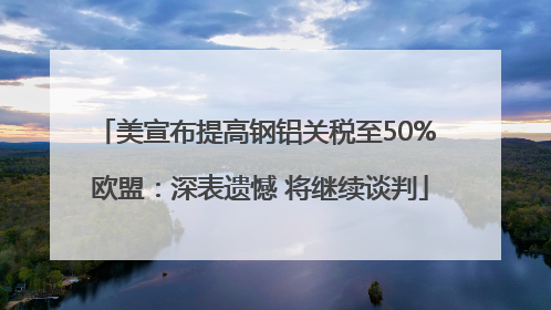 美宣布提高钢铝关税至50% 欧盟：深表遗憾 将继续谈判