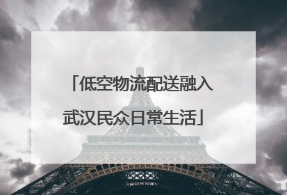 低空物流配送融入武汉民众日常生活