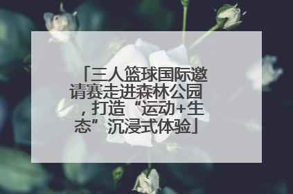 三人篮球国际邀请赛走进森林公园，打造“运动+生态”沉浸式体验