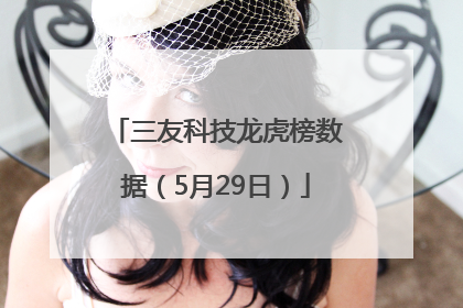 三友科技龙虎榜数据（5月29日）