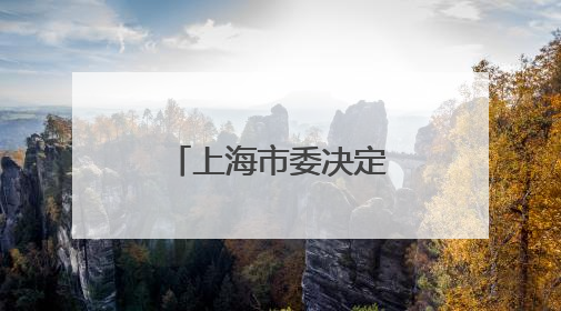 上海市委决定：张鸣履新