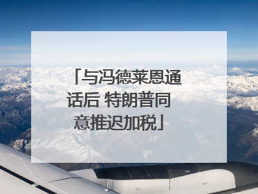 与冯德莱恩通话后 特朗普同意推迟加税