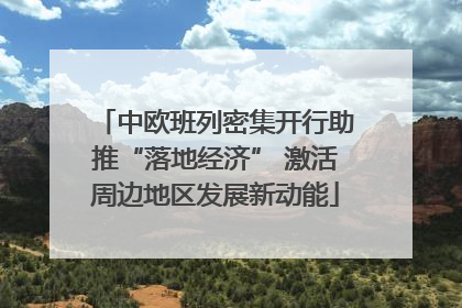 中欧班列密集开行助推“落地经济” 激活周边地区发展新动能