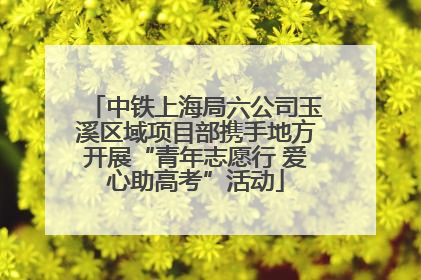 中铁上海局六公司玉溪区域项目部携手地方开展“青年志愿行 爱心助高考”活动