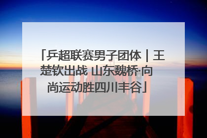 乒超联赛男子团体｜王楚钦出战 山东魏桥·向尚运动胜四川丰谷