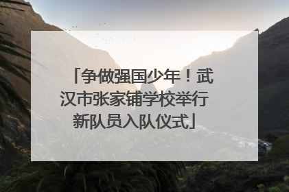 争做强国少年！武汉市张家铺学校举行新队员入队仪式