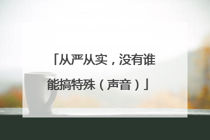 从严从实，没有谁能搞特殊（声音）