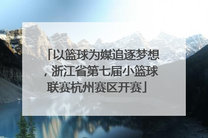 以篮球为媒追逐梦想，浙江省第七届小篮球联赛杭州赛区开赛