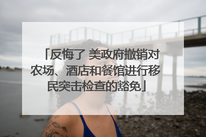 反悔了 美政府撤销对农场、酒店和餐馆进行移民突击检查的豁免