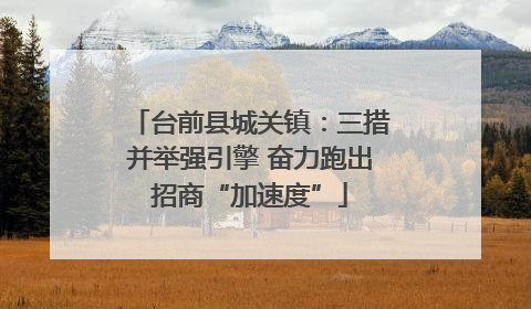台前县城关镇：三措并举强引擎 奋力跑出招商“加速度”