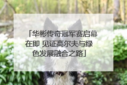 华彬传奇冠军赛启幕在即 见证高尔夫与绿色发展融合之路