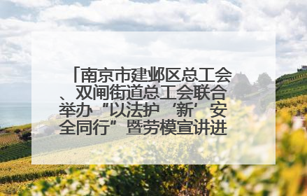 南京市建邺区总工会、双闸街道总工会联合举办“以法护‘新’安全同行”暨劳模宣讲进工地服务活动