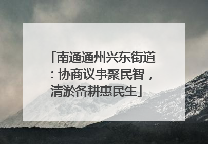 南通通州兴东街道：协商议事聚民智，清淤备耕惠民生