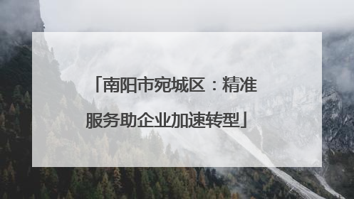 南阳市宛城区：精准服务助企业加速转型