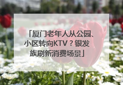 厦门老年人从公园、小区转向KTV？银发族刷新消费场景
