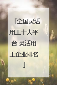 全国灵活用工十大平台 灵活用工企业排名