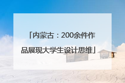 内蒙古：200余件作品展现大学生设计思维