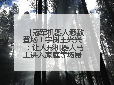 冠军机器人悉数登场！宇树王兴兴：让人形机器人马上进入家庭等场景并不现实