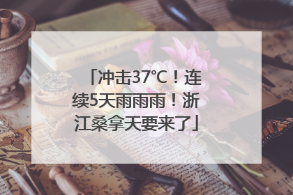 冲击37℃！连续5天雨雨雨！浙江桑拿天要来了